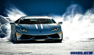 Lamborghini Aventador на льду