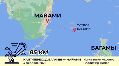 Российские кайтеры преодолеют 85 км в Атлантическом океане