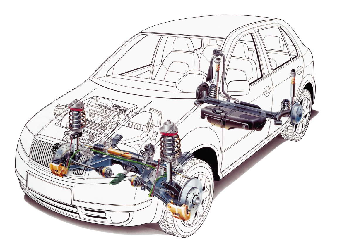 Подвеска, рулевое управление, тормоза
