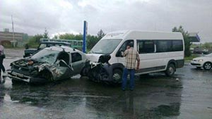В Хакасии произошло очередное ДТП с участием маршрутного автобуса